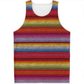 Colorful Mexican Woven Pattern Print Men's Tank Top