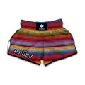Colorful Mexican Woven Pattern Print Muay Thai Boxing Shorts
