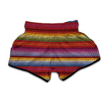 Colorful Mexican Woven Pattern Print Muay Thai Boxing Shorts
