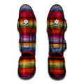 Colorful Mexican Woven Pattern Print Muay Thai Shin Guards