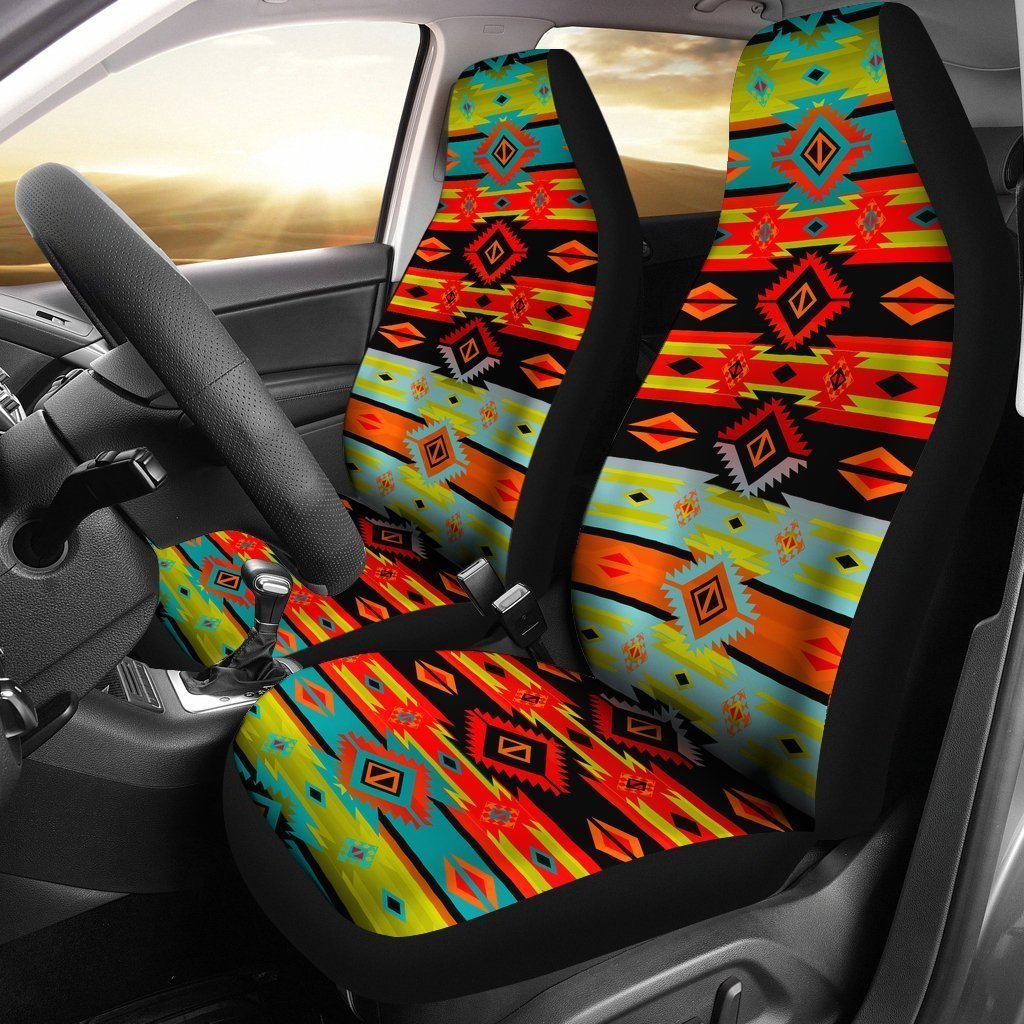 Colorful Native Aztec Universal Fit Car Seat Covers GearFrost