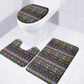 Colorful Native Navajo Tribal Print 3 Piece Bath Mat Set