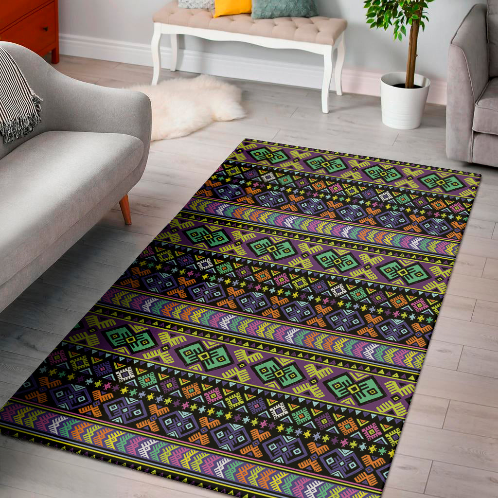 Colorful Native Navajo Tribal Print Area Rug