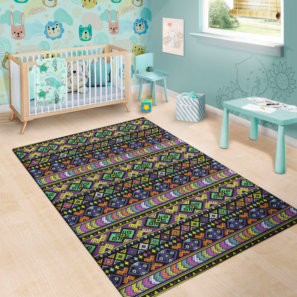 Colorful Native Navajo Tribal Print Area Rug