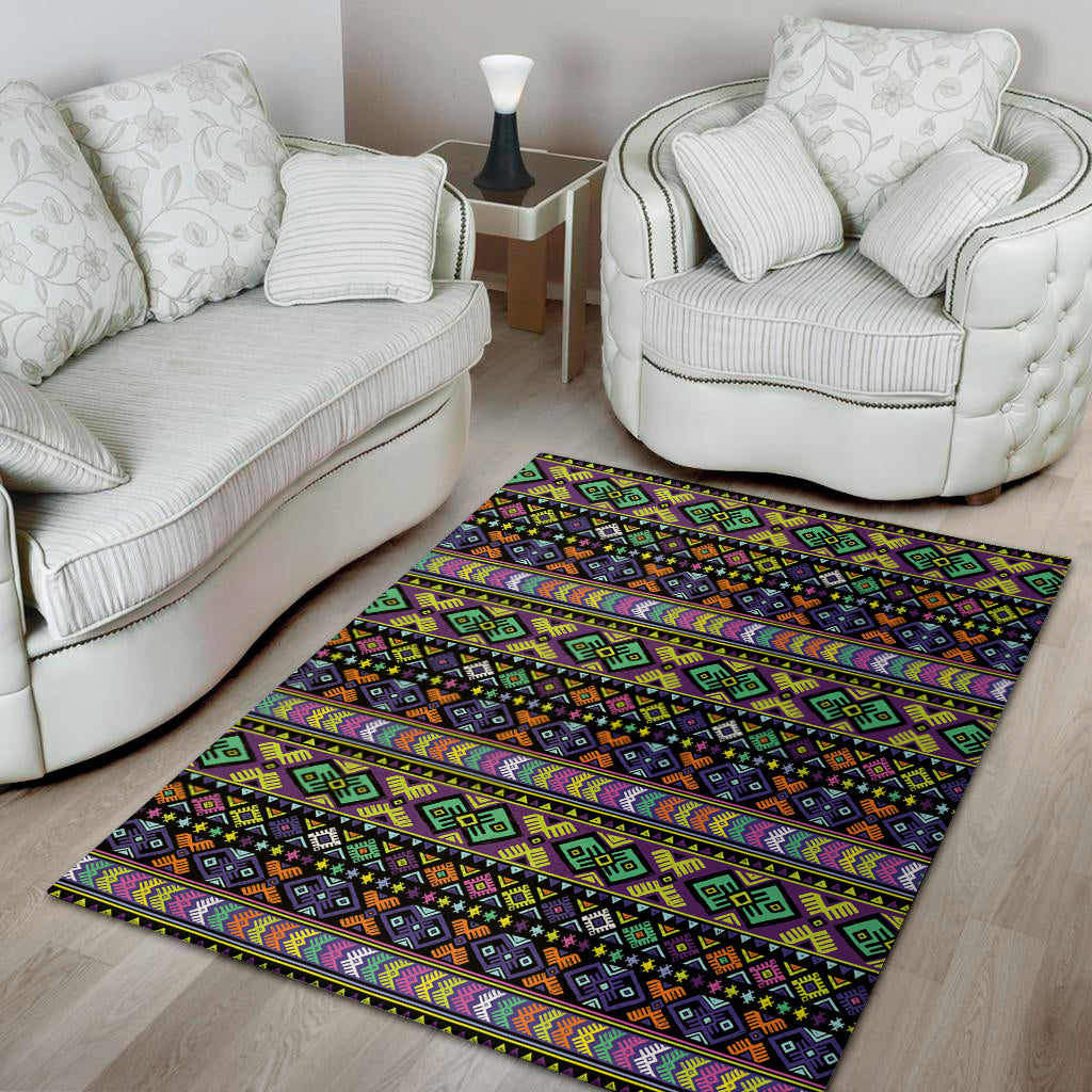 Colorful Native Navajo Tribal Print Area Rug