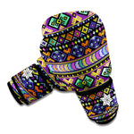 Colorful Native Navajo Tribal Print Boxing Gloves