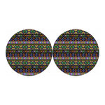 Colorful Native Navajo Tribal Print Car Coasters