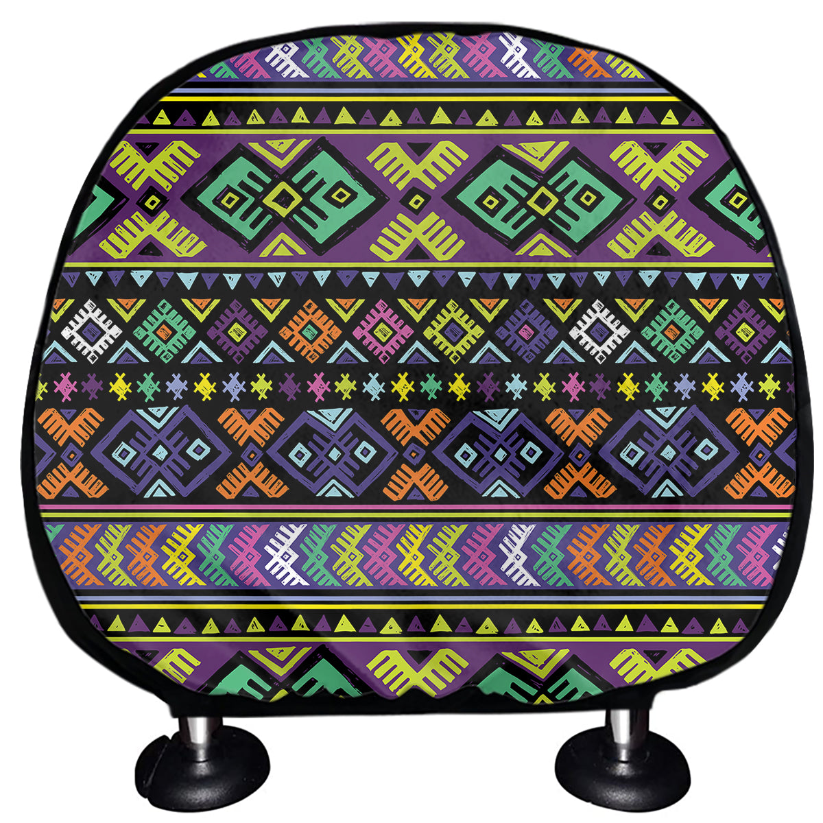 Colorful Native Navajo Tribal Print Car Headrest Covers