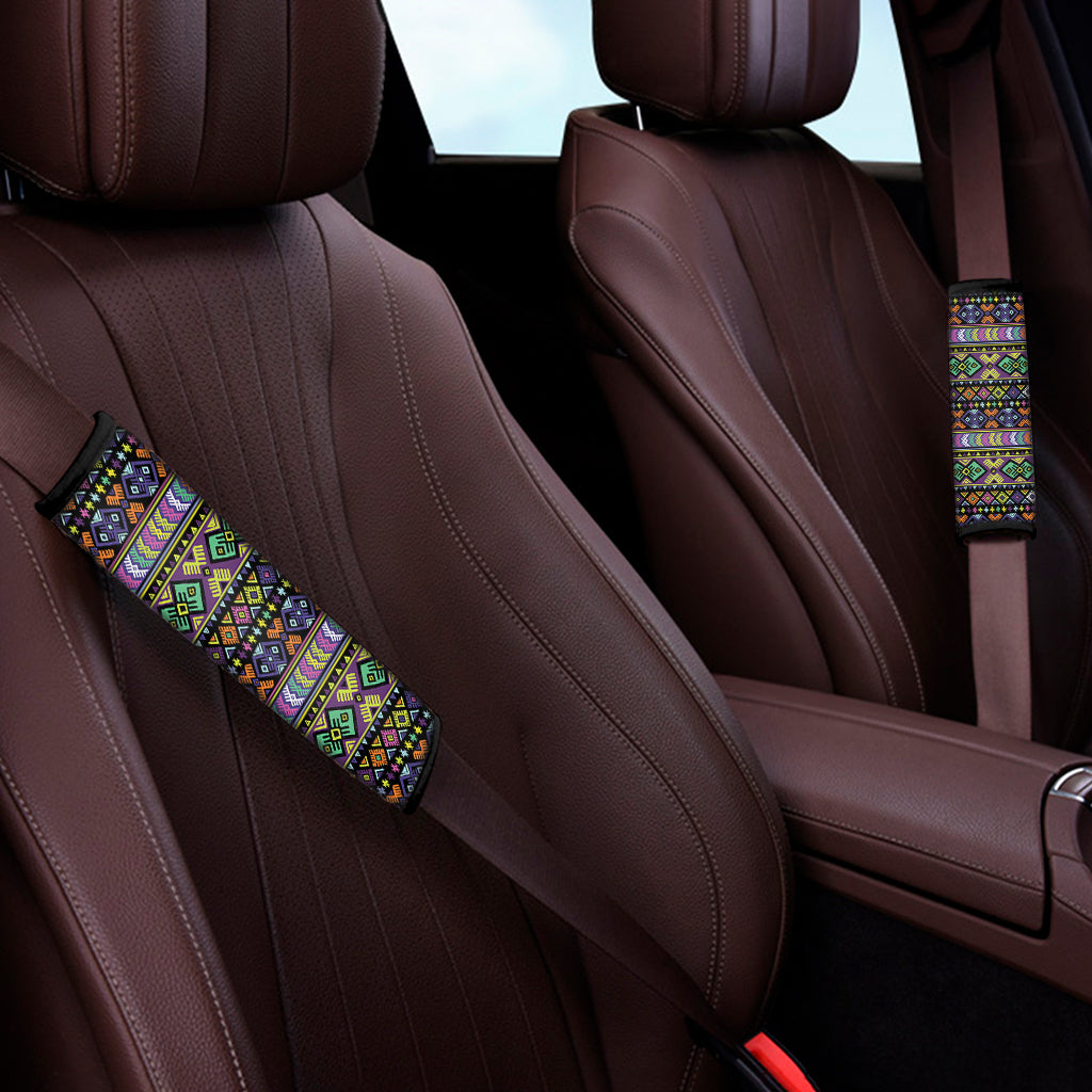 Colorful Native Navajo Tribal Print Car Seat Belt Covers