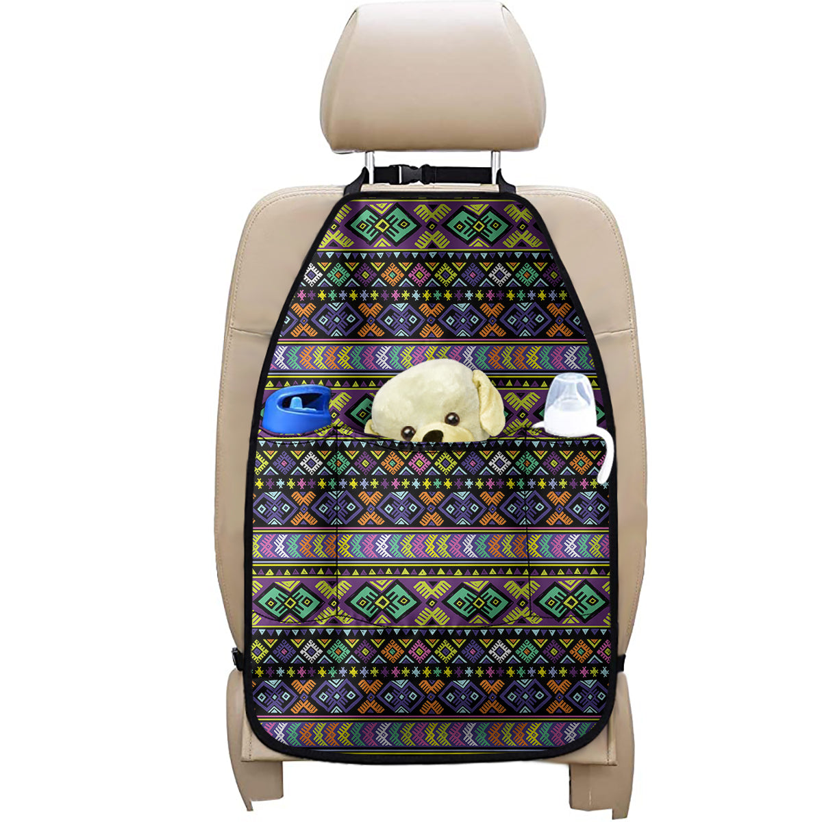 Colorful Native Navajo Tribal Print Car Seat Organizers