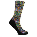 Colorful Native Navajo Tribal Print Crew Socks