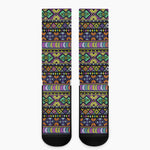 Colorful Native Navajo Tribal Print Crew Socks