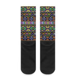 Colorful Native Navajo Tribal Print Crew Socks