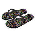 Colorful Native Navajo Tribal Print Flip Flops