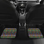 Colorful Native Navajo Tribal Print Front and Back Car Floor Mats
