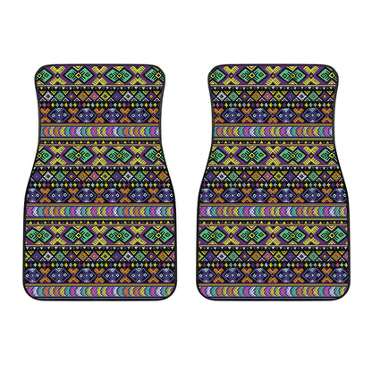 Colorful Native Navajo Tribal Print Front Car Floor Mats