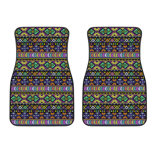 Colorful Native Navajo Tribal Print Front Car Floor Mats