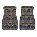 Colorful Native Navajo Tribal Print Front Car Floor Mats