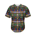 Colorful Native Navajo Tribal Print Men's Baseball Jersey