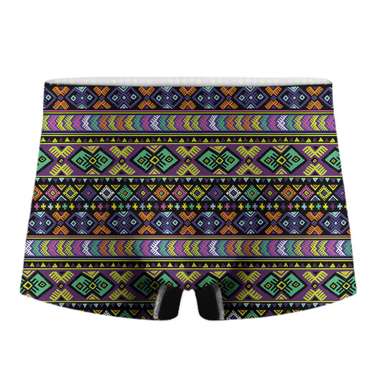 Colorful Native Navajo Tribal Print Men's Boxer Briefs