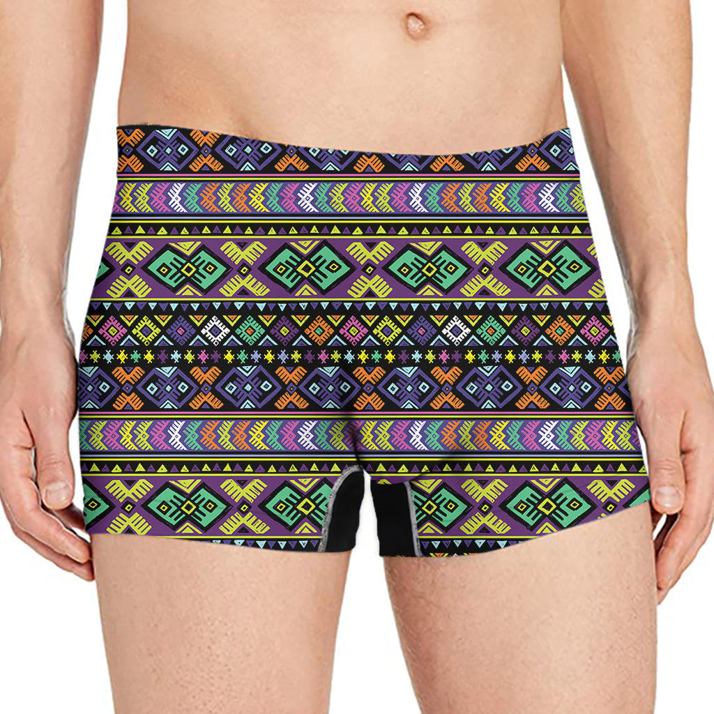 Colorful Native Navajo Tribal Print Men's Boxer Briefs