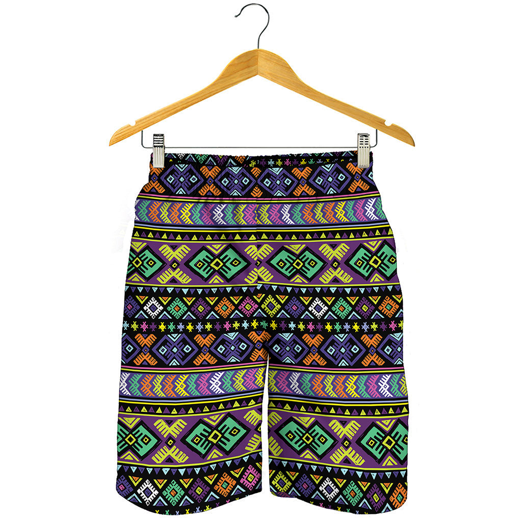 Colorful Native Navajo Tribal Print Men's Shorts