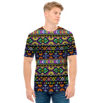 Colorful Native Navajo Tribal Print Men's T-Shirt