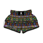 Colorful Native Navajo Tribal Print Muay Thai Boxing Shorts