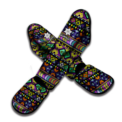 Colorful Native Navajo Tribal Print Muay Thai Shin Guard