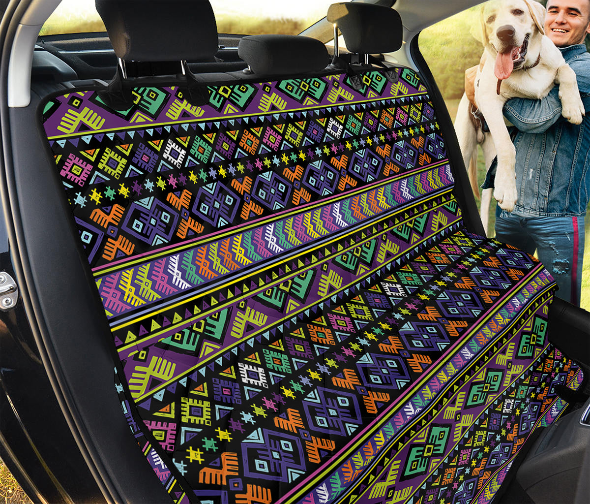 Colorful Native Navajo Tribal Print Pet Car Back Seat Cover