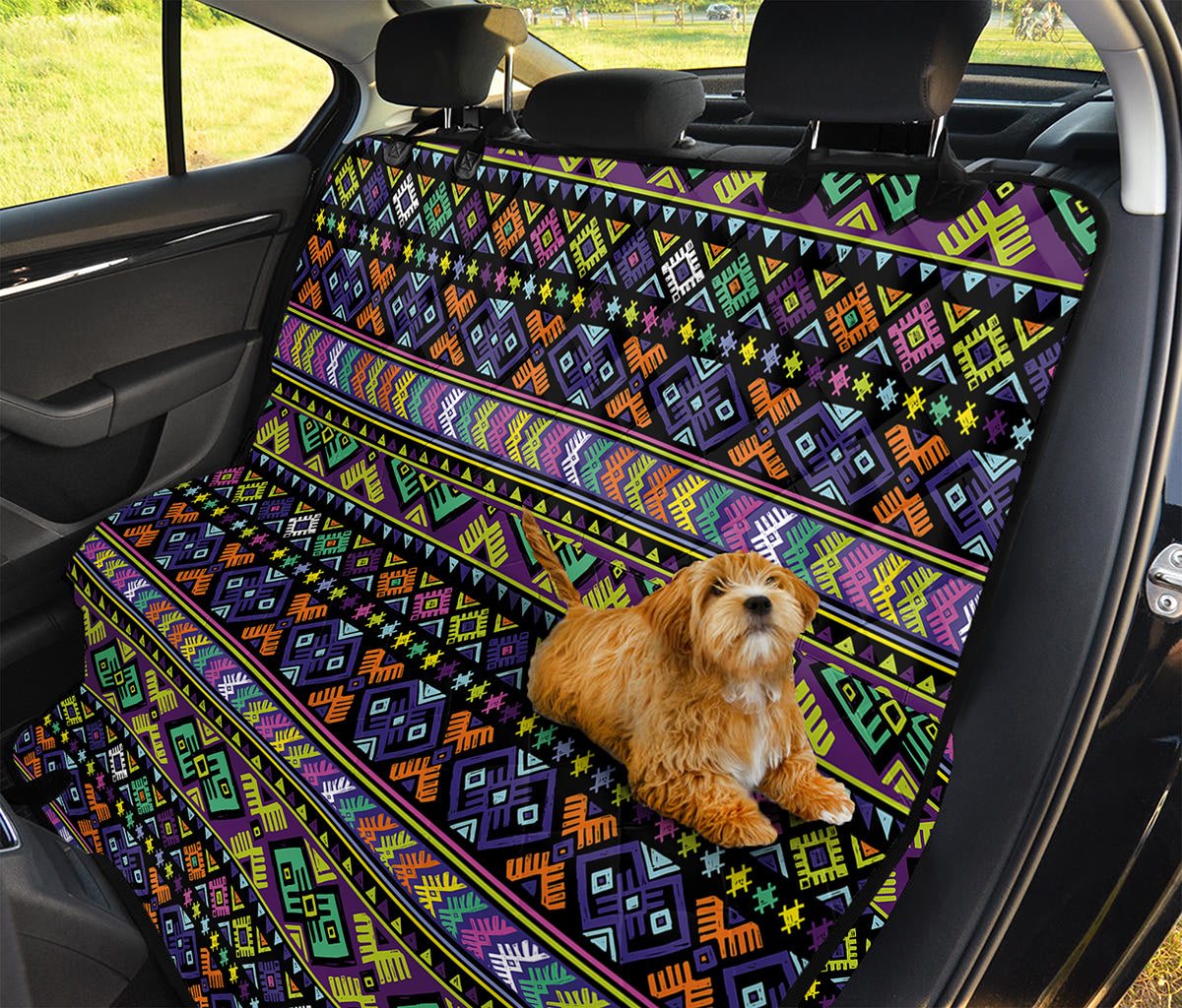 Colorful Native Navajo Tribal Print Pet Car Back Seat Cover