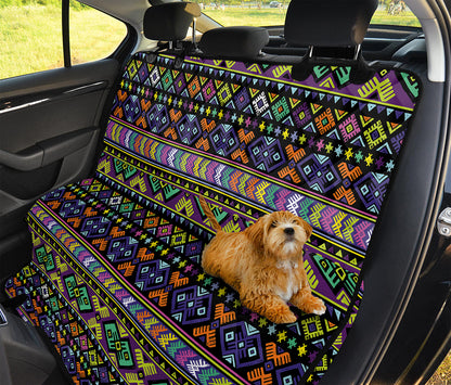 Colorful Native Navajo Tribal Print Pet Car Back Seat Cover
