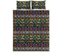 Colorful Native Navajo Tribal Print Quilt Bed Set
