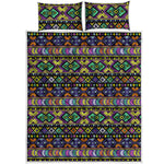 Colorful Native Navajo Tribal Print Quilt Bed Set