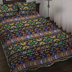 Colorful Native Navajo Tribal Print Quilt Bed Set