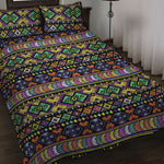 Colorful Native Navajo Tribal Print Quilt Bed Set