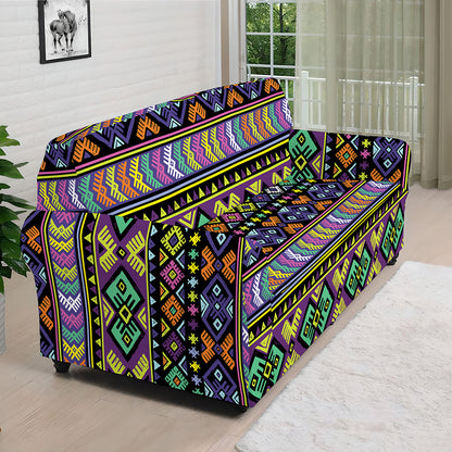 Colorful Native Navajo Tribal Print Sofa Cover