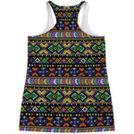 Colorful Native Navajo Tribal Print Women's Racerback Tank Top