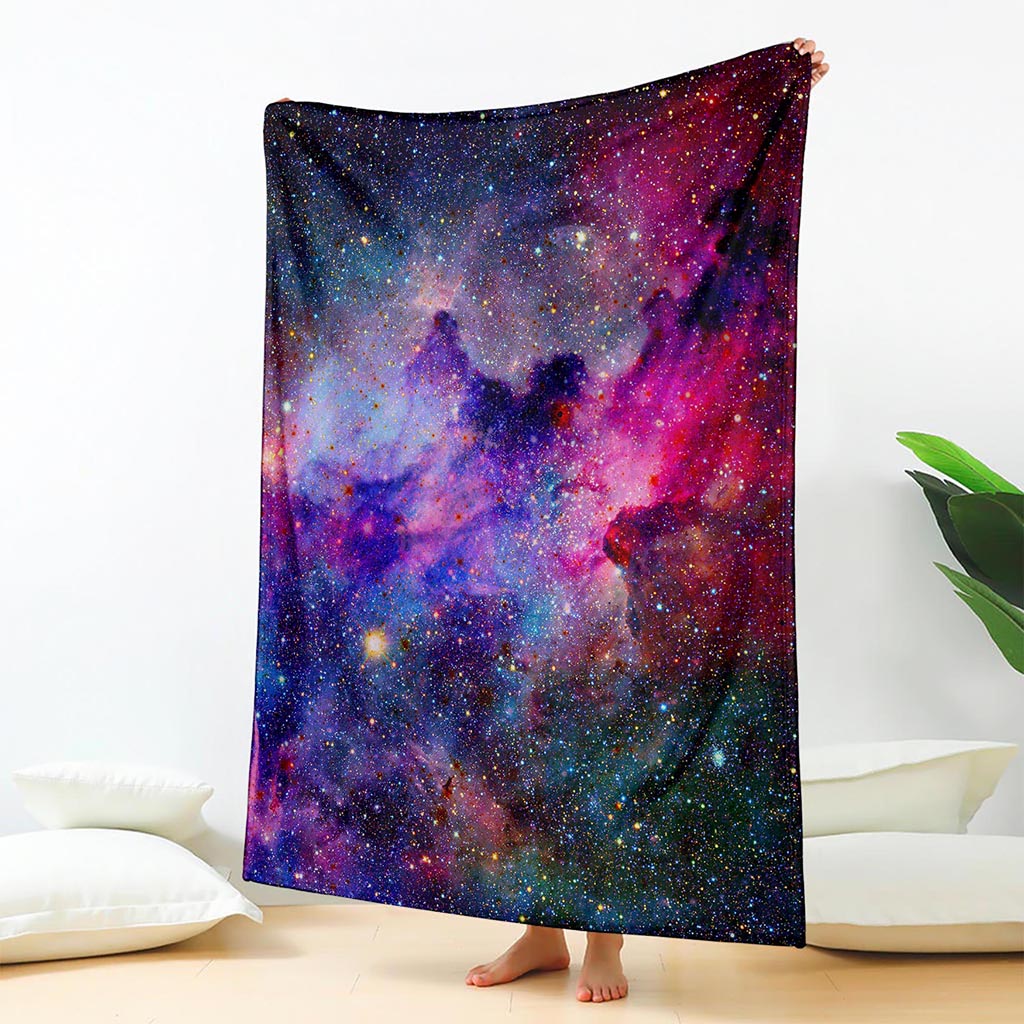 Colorful Nebula Galaxy Space Print Blanket