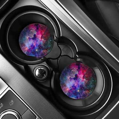 Colorful Nebula Galaxy Space Print Car Coasters