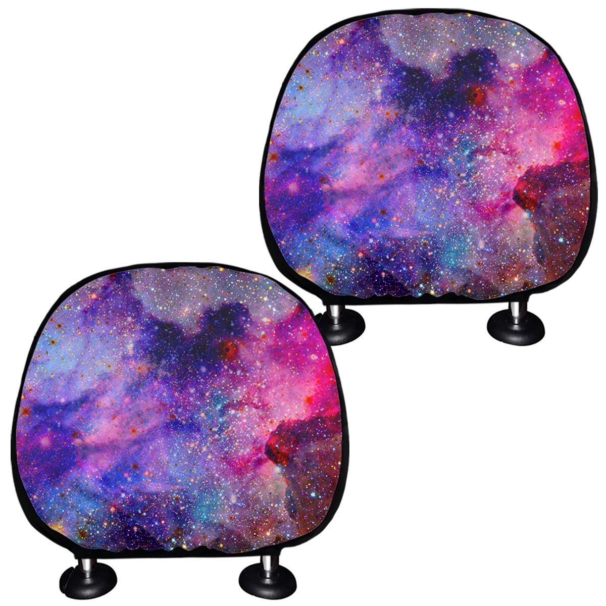 Colorful Nebula Galaxy Space Print Car Headrest Covers