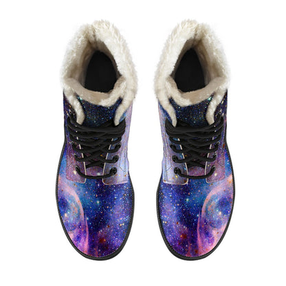 Colorful Nebula Galaxy Space Print Comfy Boots GearFrost