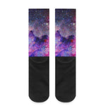 Colorful Nebula Galaxy Space Print Crew Socks