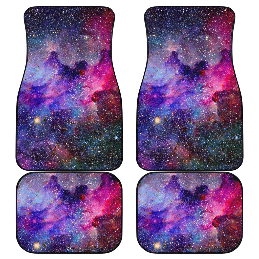 Colorful Nebula Galaxy Space Print Front and Back Car Floor Mats