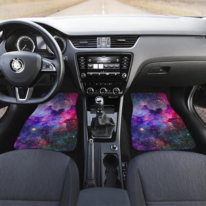Colorful Nebula Galaxy Space Print Front and Back Car Floor Mats