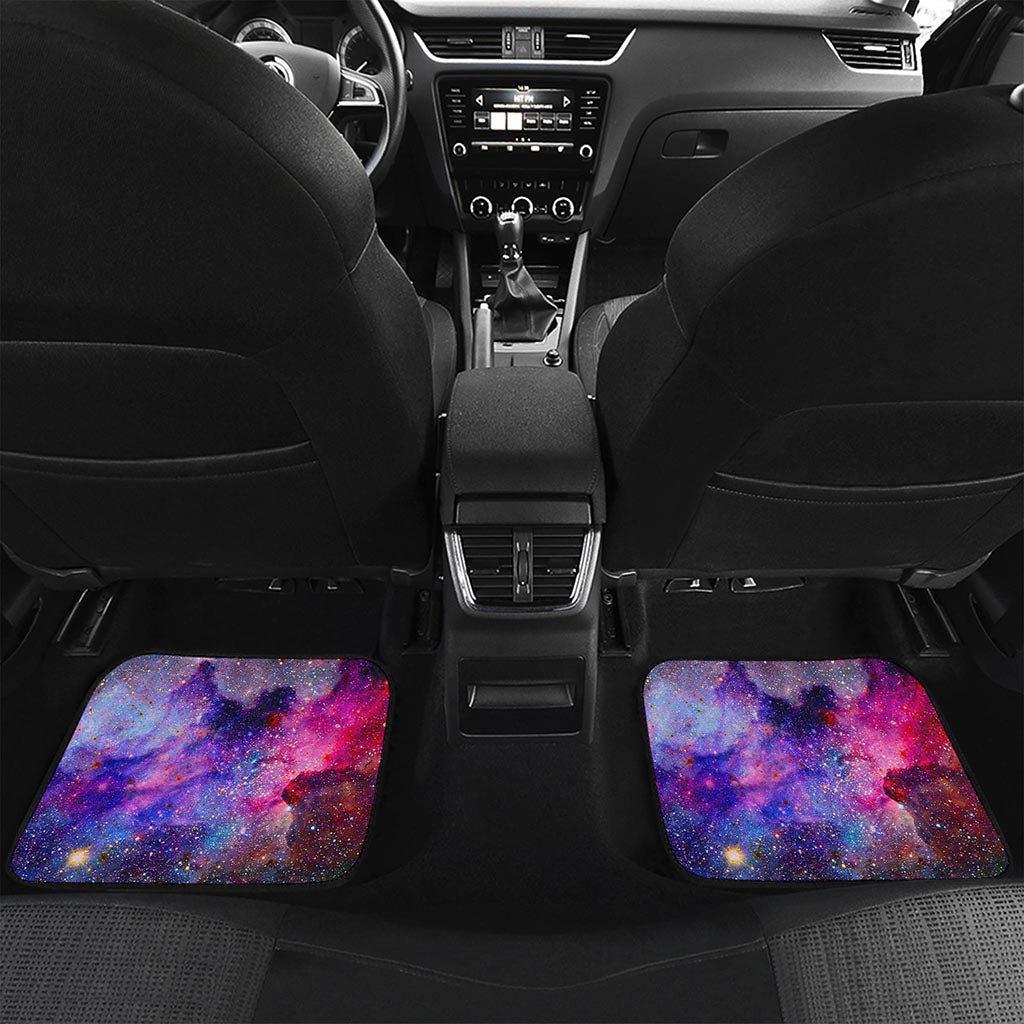 Colorful Nebula Galaxy Space Print Front and Back Car Floor Mats