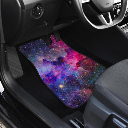Colorful Nebula Galaxy Space Print Front and Back Car Floor Mats