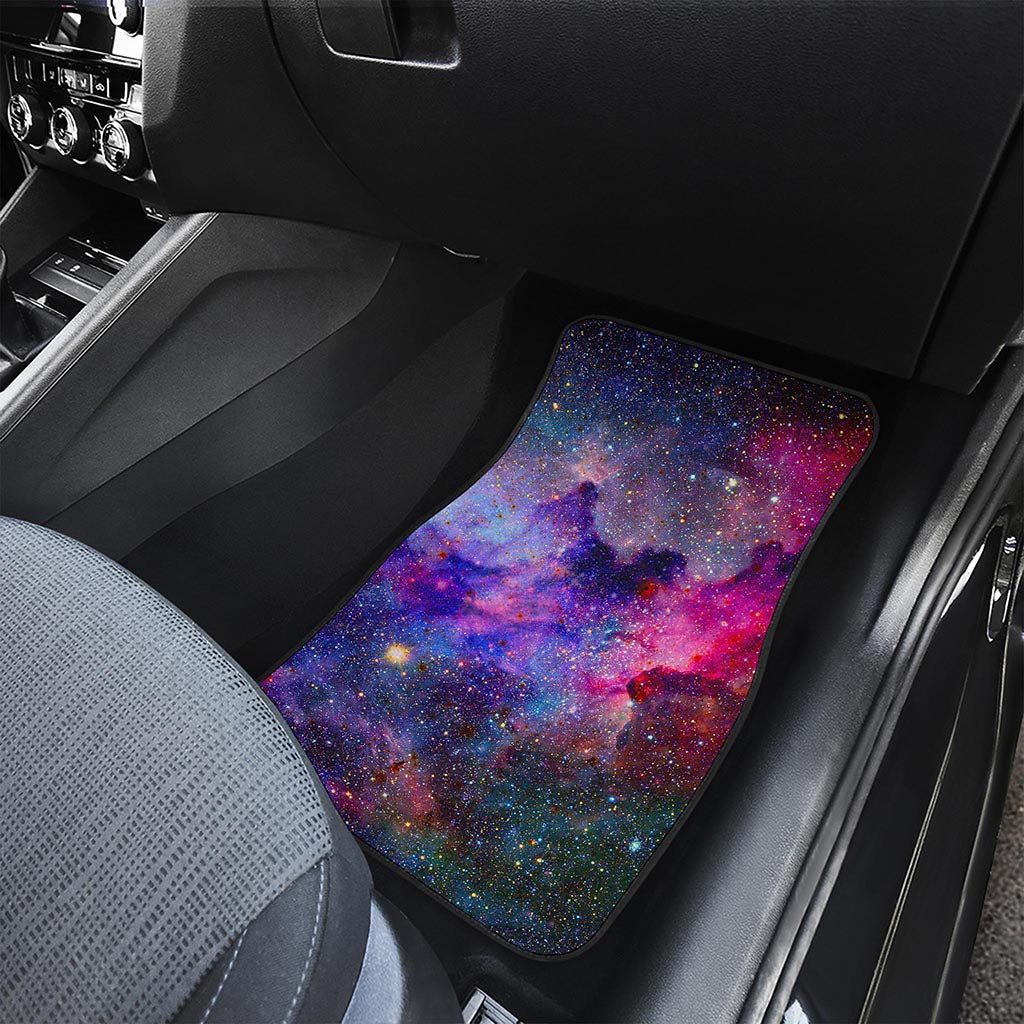 Colorful Nebula Galaxy Space Print Front and Back Car Floor Mats