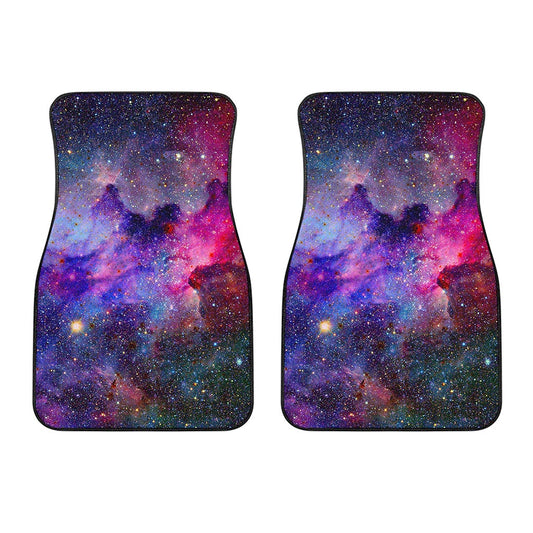 Colorful Nebula Galaxy Space Print Front Car Floor Mats