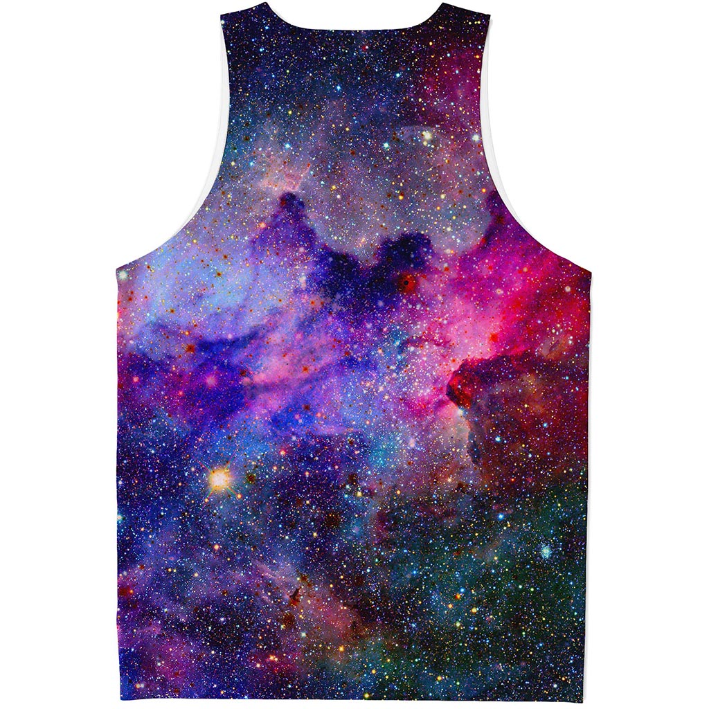 Colorful Nebula Galaxy Space Print Men's Tank Top